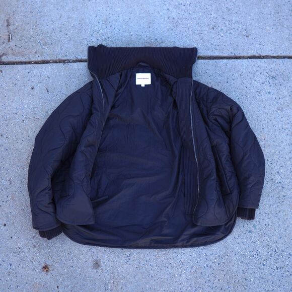 Lucky Brand Black Reversible Quilted Jacket Women’s M NWOT Full Zip Cozy Warm - Picture 6 of 15